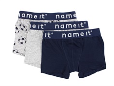 Name It grey melange boxershorts fodbold (3-pack)